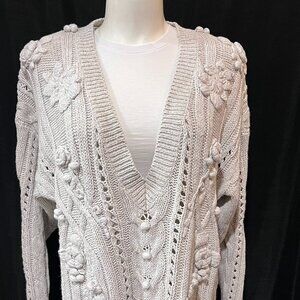 *VWC) Rare Find. Vintage Rebecca Stone. Cable Knit Sweater.
